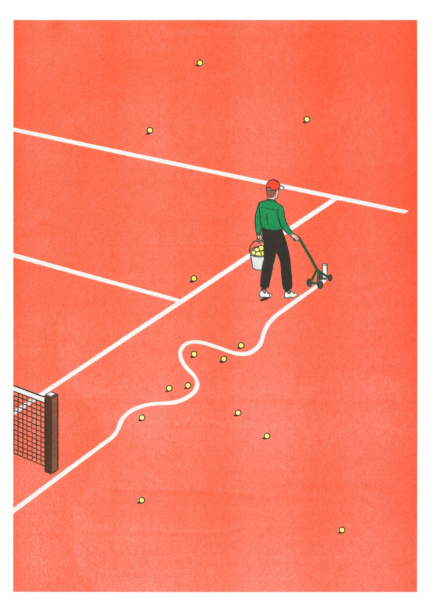 Affiche A3 - Simon Bailly - Roland-Garros