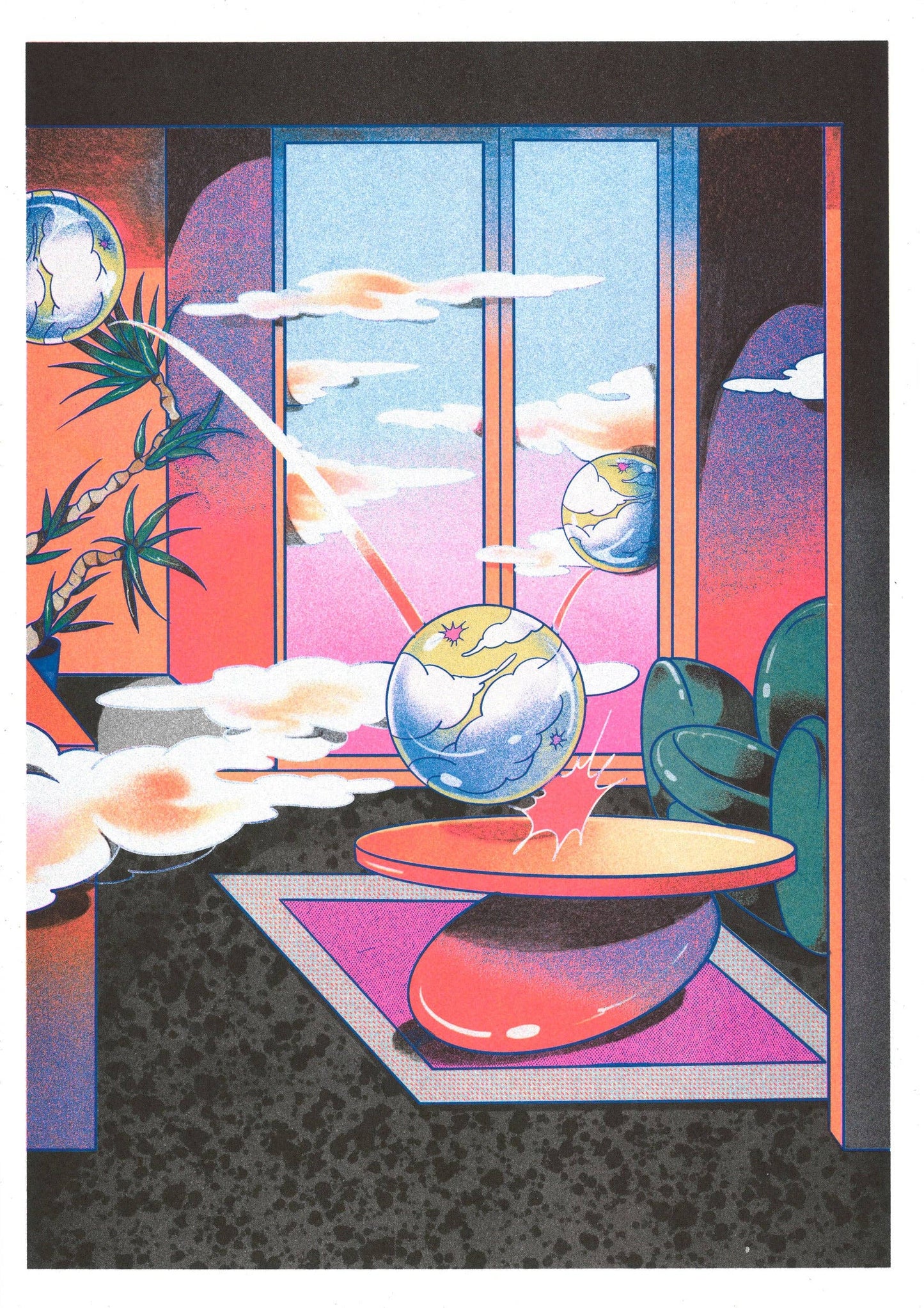 Affiche A3 - Beya Panicha - Cloudy Room Night