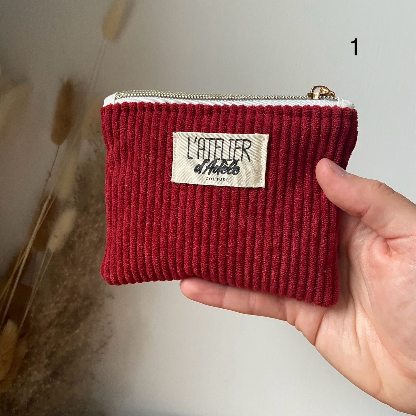 Porte-monnaie en velours côtelé – Création artisanale
