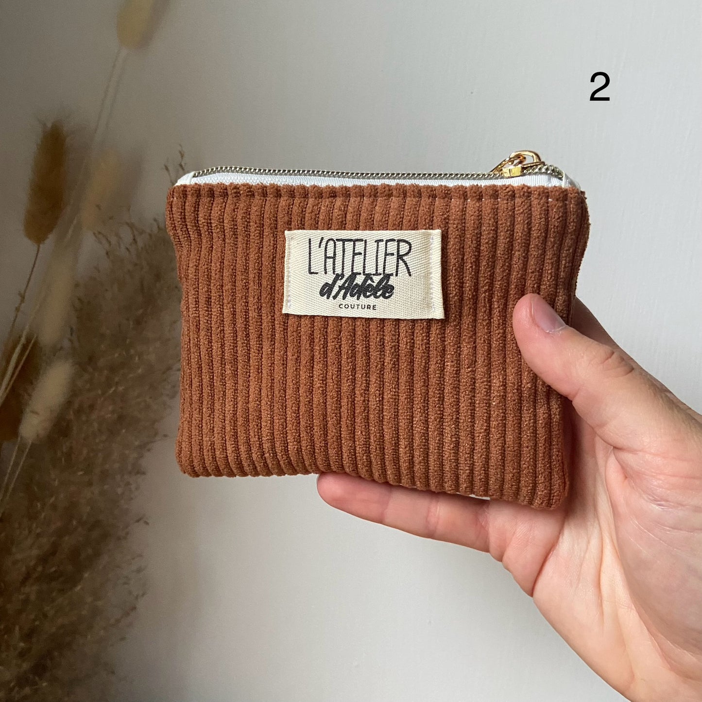 Porte-monnaie en velours côtelé – Création artisanale
