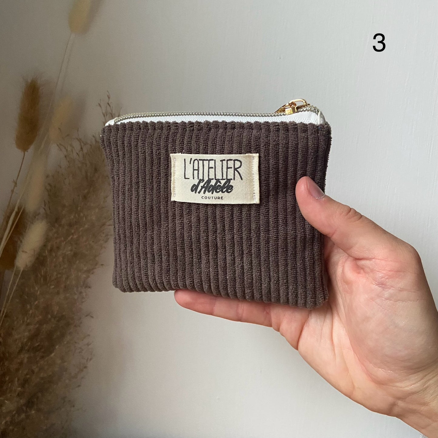 Porte-monnaie en velours côtelé – Création artisanale