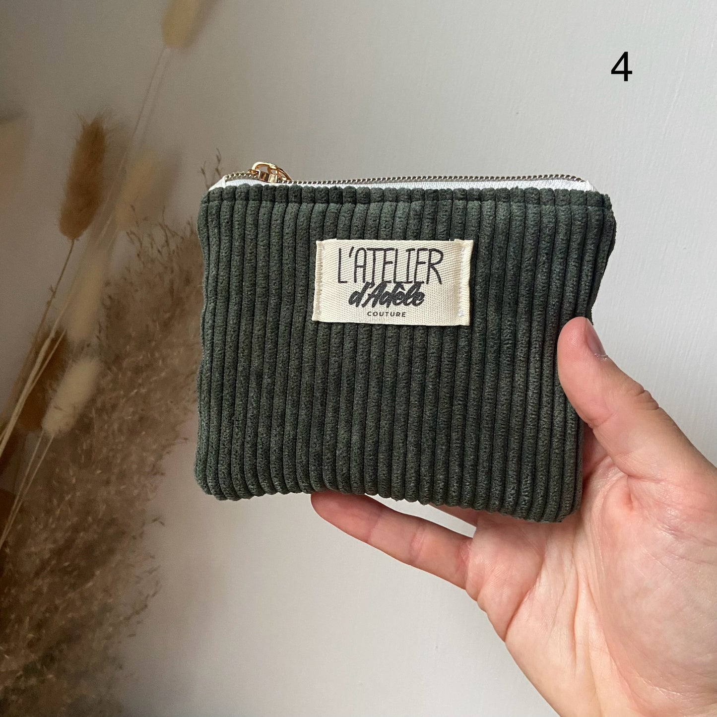 Porte-monnaie en velours côtelé – Création artisanale