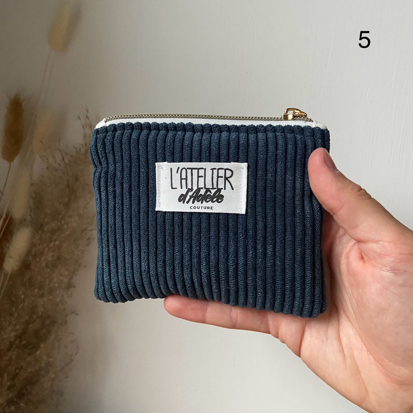 Porte-monnaie en velours côtelé – Création artisanale