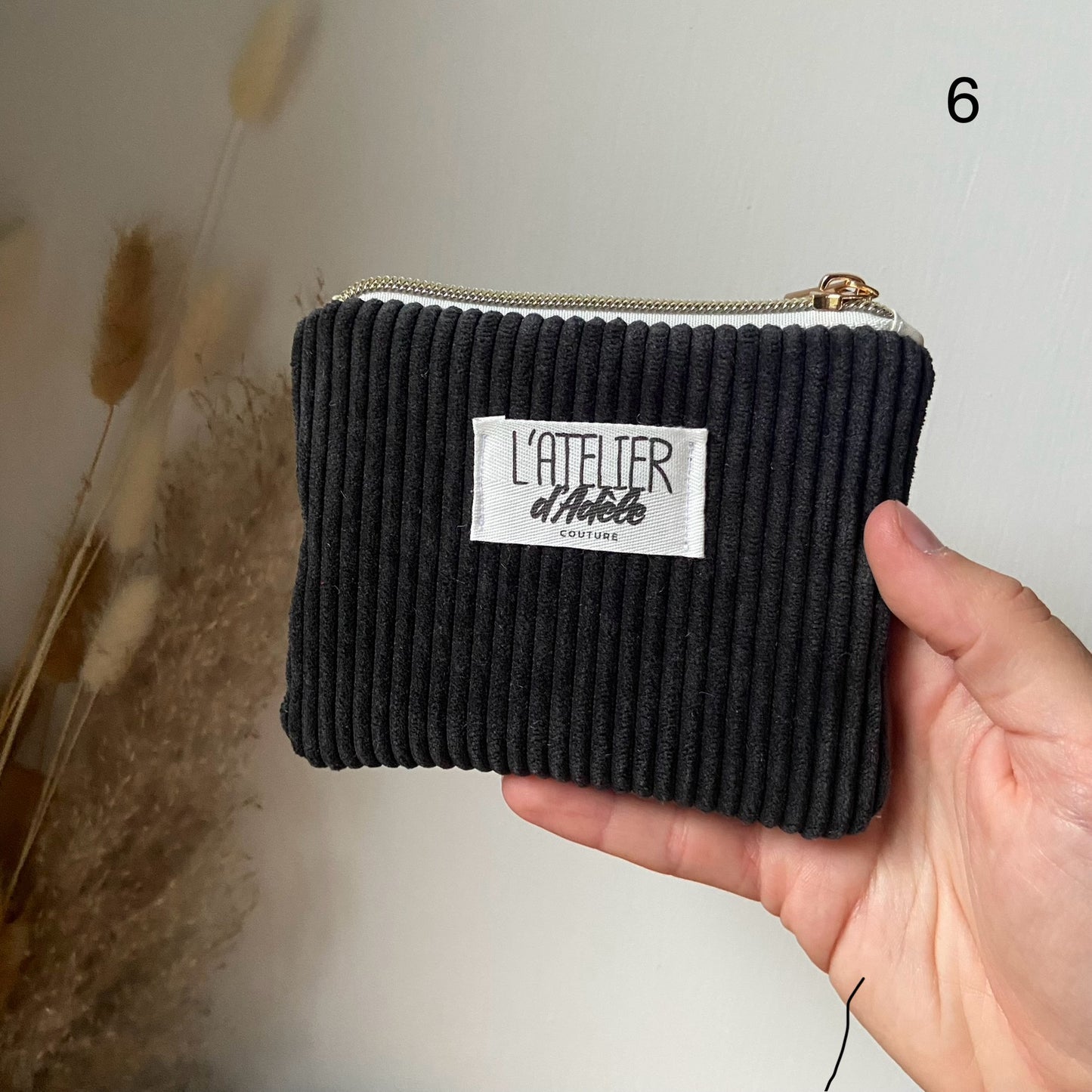 Porte-monnaie en velours côtelé – Création artisanale