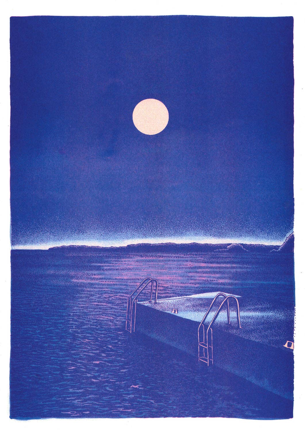 Affiche A3 - Manon Diemer - Le Bain de minuit