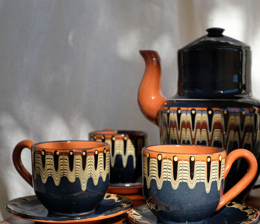 🫖 Service à thé vintage – Bulgarie, années 70