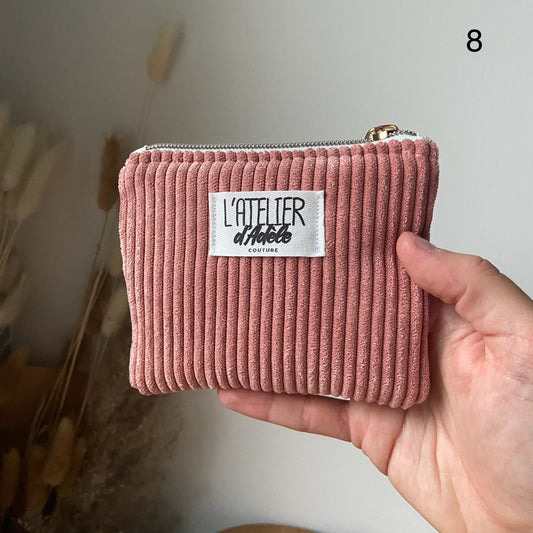 Porte-monnaie en velours côtelé – Création artisanale