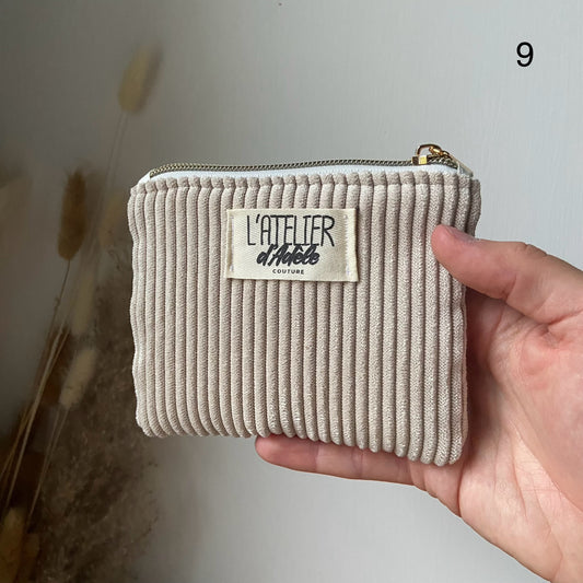 Porte-monnaie en velours côtelé – Création artisanale